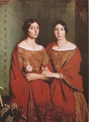 Theodore Chasseriau The Sisters of the Artist (mk09) Norge oil painting art